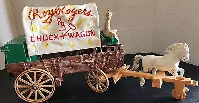 VINTAGE Ideal Toys ROY ROGERS Chuck Wagon Horse Covered Figure VTG Toy Western • $60