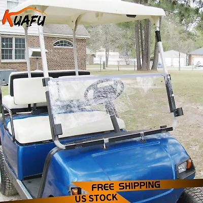 Folding Clear Windshield For 2003-2006 Yamaha G22 Golf Cart Impact Resistant • $77.85