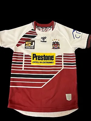 £11.99 • Buy Wigan Warriors Hummel Rugby League Shirt - Medium Boys Kids