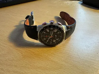 Mens Seiko Sportura Alarm Chronograph Watch Ref 7T62-0ED0 • £190