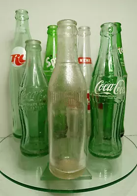 Vintage Glass Soda Bottles Lot 7 Bottles Coke NEHI RC Cola Sprite • $35
