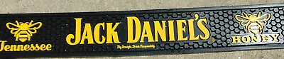 Jack Daniels Tennessee Honey BLACK YELLOW Rubber Bar Mat Drip Spill *** • $96.36