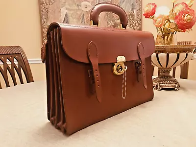 DENTS  Thick  Bridle  Leather Briefcase / Lawyer-Doctor  Bag  - Made In  England • $800