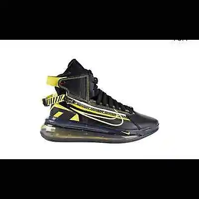 Nike Air Max 720 Saturn All Star Qs Men's Shoes Black-Dynamic Yellow Bv7786-001 • $185