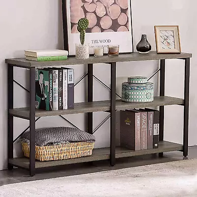 GRELO HOME Rustic Console Table For Entryway Industrial Sofa/Entry Table With S • $161.99