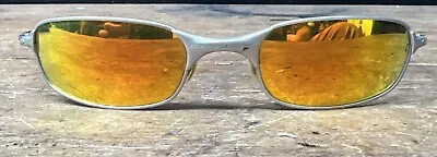 Oakley 05-687 Square Wire 2.0 Spring Hinge Silver Frame Fire Iridium Sunglasses • $119
