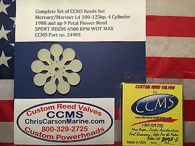 CCMS Mercury/Mariner Sport Outboard Reed Valve L4 100-125hp 1988 And Up PN249FS • $85