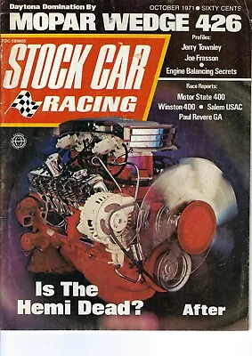 1971 Stock Car Racing. Is The Hemi Dead? Vintage Magazine Mopar Collectible! • $19.99