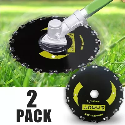 2PK 7  Chainsaw Tooth Brush Blades For Bush Cutter Weed Eater Trimmer Head • $25.64