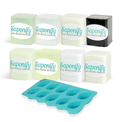 Saponify - Melt And Pour Soap Base Sampler Kit Silicone Mold Aloe Clear Oil • $54.47