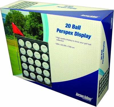 £42.99 • Buy Longridge Clear Perspex Golf Ball Display - Showcase 20 Golf Balls