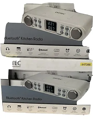 $30 • Buy Dgtec Bluetooth Kitchen Radio Dual Alarm Clock/lcd/aux Input/30 Preset Stations