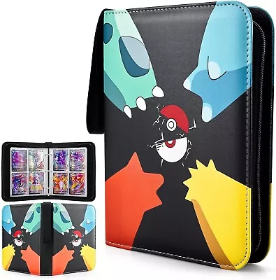 50 Pages Premium Pocket ZIP Card Binder/Folder Pokemon 400 Cards Album Collector • £8.99