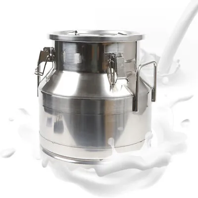 12-60L Gallon Stainless Steel Milk Can Barrel Milk Jug Milk Bucket Storage Pot • $78