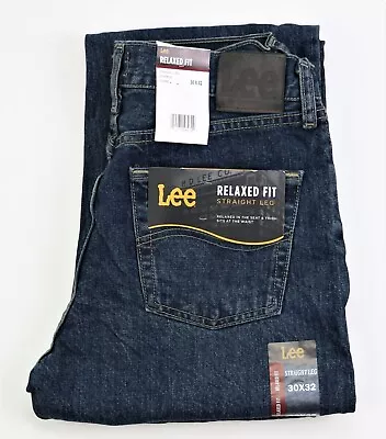 Lee Men's Relaxed Fit Straight Leg Jeans All Men’s Sizes Four Colors 100% Cotton • $43.99