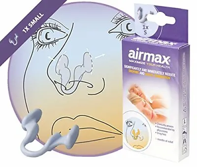 Airmax Anti Snoring Nasal Dilator 1 Pack Small Size Breathe Better Through The • £13.62