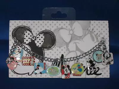 DISNEY Parks Classic Retro MINNIE MOUSE Charm Bracelet With Postcard - RETIRED • $32.99