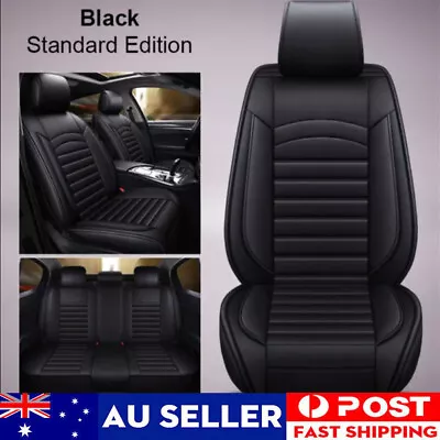 Car 5-Seat Leather Seat Covers Full Set Front+Rear For Toyota Camry Corolla RAV4 • $104.99