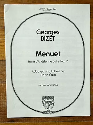 $2 Sheet Music! ~ Menuet ~ Georges Bizet ~ Flute/Piano ~ Pietro Casa Arr. • $2