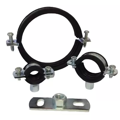 Rubber Lined Munsen Rings & Optional Backplate - Pipe Hanger Clamp Male / Female • £1.86