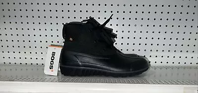 Bogs Casual Lace Mens Insulated Waterproof Outdoor Rain Boots Size 9 M Black • $74.99