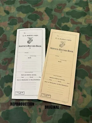 Reproduction WWII U.S. Marine Corps Service Record Book USMC • $23