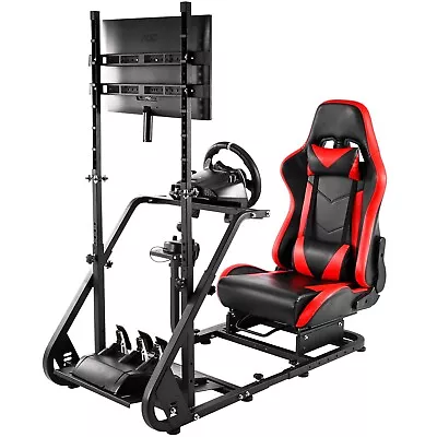 Dardoo Racing Simulator Cockpit With Seat And Monitor Stand Fits Logitech G27G29 • $369.99