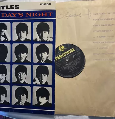 The Beatles A Hard Days Night Vinyl Lp Record 3n 3l/3n 1r Very Early Matrix • £65