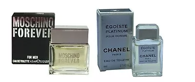 Men Aftershave Miniature Mini Gift Travel X2 Chanel Egoiste Moschino Forever • £24.99