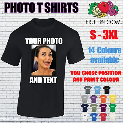 Personalised Photo Printed T Shirt Custom Print Stag Hen Birthday Funny Top New • £9.99