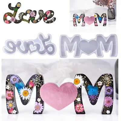 £7.25 • Buy Silicone Love MOM Resin Casting Mold Gift Epoxy Mould Craft Making Tool Decor 3D