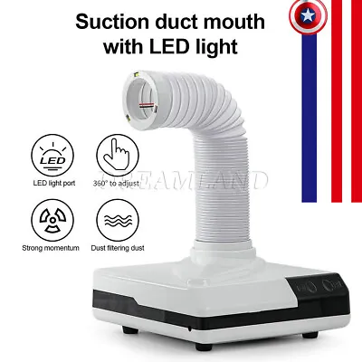 LED Portable Nail Dental Lab Desktop Dust Collector Machine Vacuum Cleaner 65W • $48.99