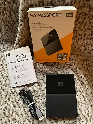 WD Western Digital My Passport 1TB Portable External Hard Drive Black USB 3.0 • $35.99