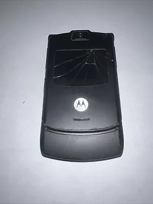 Motorola RAZR V3  Black AT&T Flip Phone Razor Classic Vintage Parts Only • $20