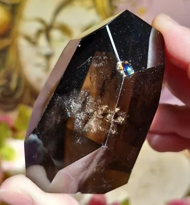 High Quality Brazilian Smokey Quartz Crystal With Rainbows 80mm 234g • £65