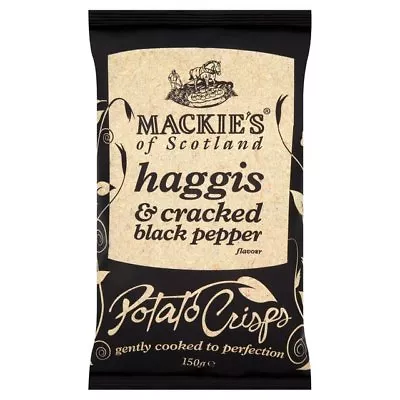 £24.10 • Buy Mackie's Haggis & Cracked Black Pepper crisps (24 X 40g)