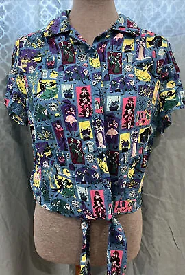 $40 • Buy Disney Parks Her Universe Haunted Mansion Button Shirt Size Large L Camp Shirt