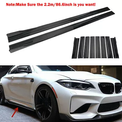 86.6  For Universal Car Side Skirt Extension Rocker Panel Body Kit Lip Splitters • £28.95