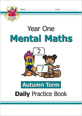 KS1 Year 1 Mental Maths Daily Practice Book With Answer Autumn Term Ages 5-6 Cgp • £6.99