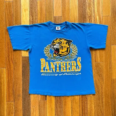 Vintage University Of Pittsburgh Pitt Panthers Big Print Tnt T-shirt • $59.99