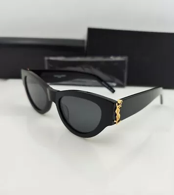 Saint Laurent SL M94 001 Sunglasses Black Cat Eye 55 Mm Women's Authentic New • $249