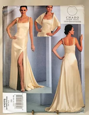 Pattern Misses Evening Dress And Stole Size 12-18 Chado Ralph Rucci Vogue V1075 • $8