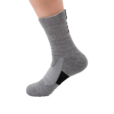 Lot 1-12 Mens Cotton Athletic Sport Casual Work Crew Socks Gray Size 9-11 6-12 • $18.99