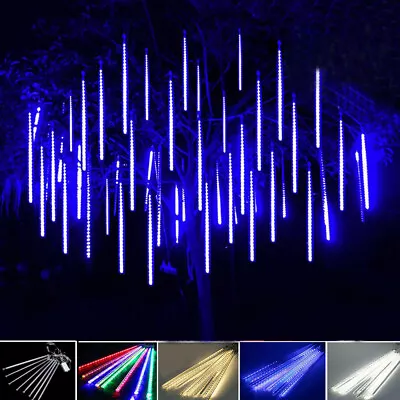 80/ 144/ 240 LED Lights Meteor Shower Rain 8 Tube Tree Outdoor Light Xmas Decor • $10.69