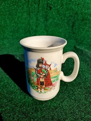 VTG Edinburgh Castle Coffee Cup Mug Highland China Scotland Bagpipes  • $19.99