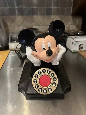 VTG Disney Mickey Mouse Telemania Rotary Style Desk Phone Telephone Tested • $19.99