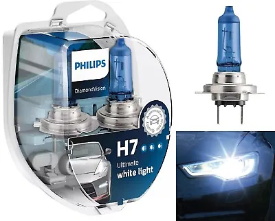 Philips Diamond White 5000K H7 55W Two Bulbs Headlight Low Beam Replace Upgrade • $39.90