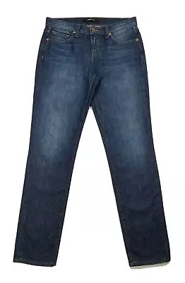 J Brand Women Size 24 Blue Aidan Slouchy Boyfriend Jeans Ringer Dark Wash Cotton • $33.99