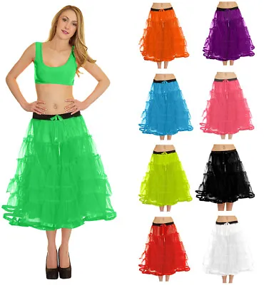 26  Retro Underskirt Petticoat 50s Net Tutu Fancy Skirt Swing Vintage Rockabilly • £13.29