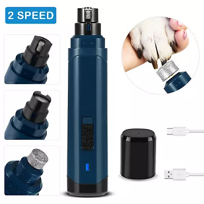 Cordless Dog Nail Grinder Pet Nail Trimmer USB Rechargeable Pet Paws Claw Care • $19.98